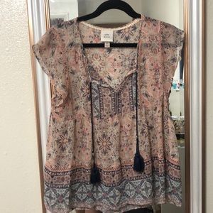 EUC Knox Rose Boho blouse size XL